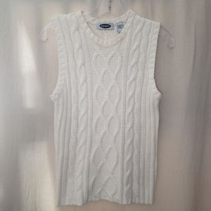 NWT Old Navy White Sweater Vest